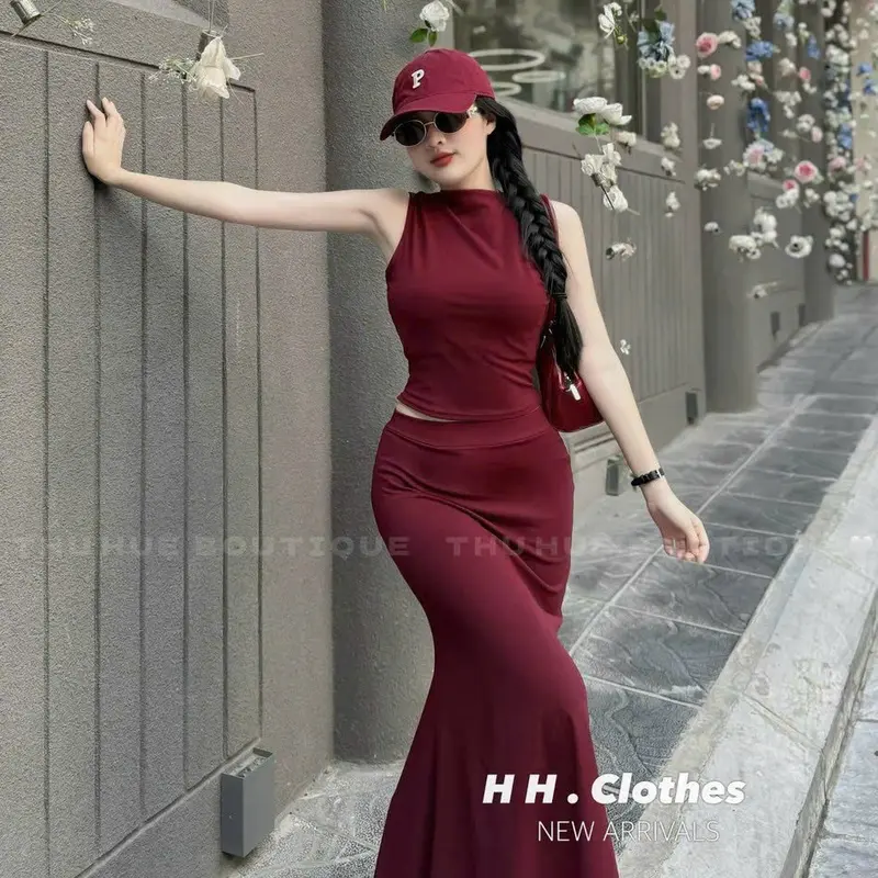 ĐẦM ÔM BODY ĐUÔI CÁ CHUN EO 4 MÀU TÔN DÁNG váy  tiệc 5