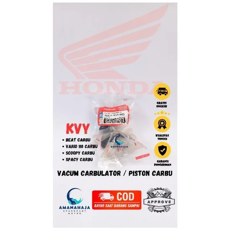 VACUM ASSY HONDA BEAT KARBU LAMA (KVY) | KARET VAKUM KARBURATOR | SPAREPART ORIGINAL MOTOR HONDA SPAREPART ORIGINAL ASLI / SPAREPART KUALITAS / SPAREPAR MOTOR GARANSI SUKU CADANG SEPEDA MOTOR 1