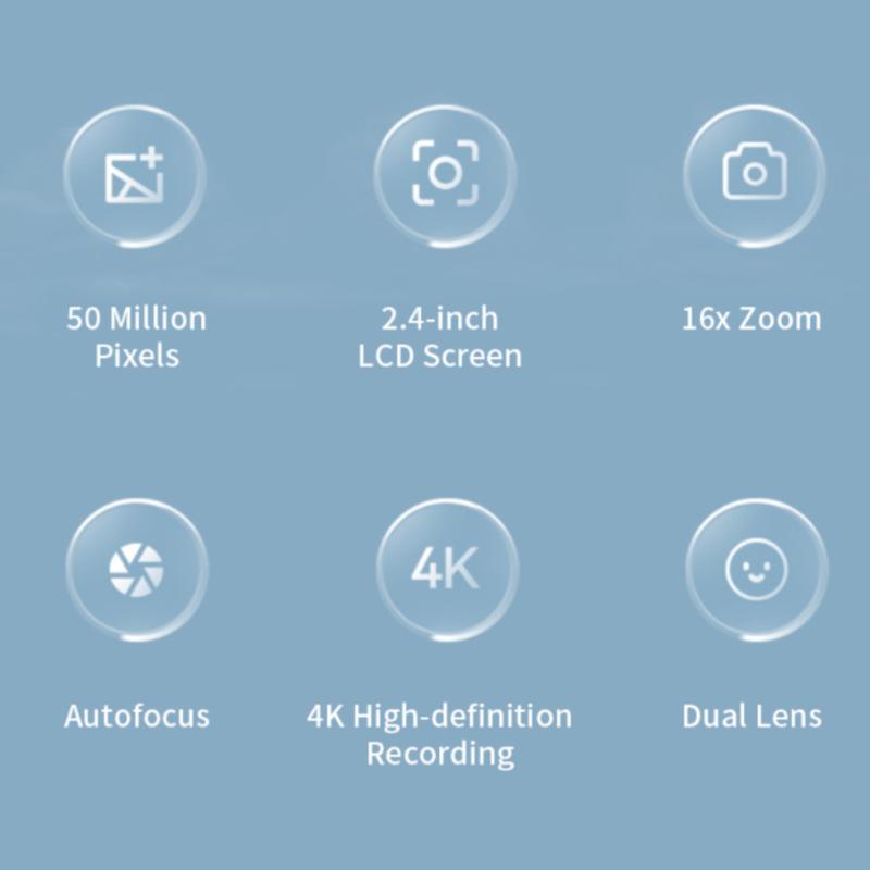 New CCD camera digicam for students to take selfies Home student digital camera With 16x Zoom kamera Digicam 48MP 1080P HD 50MP Compact Mini Cameras For Begin kamera analog digital 3