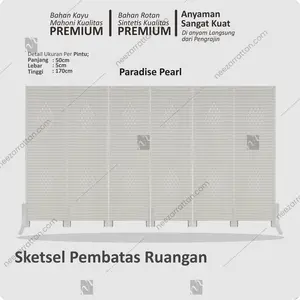 Partisi Ruangan Klasik  - Sketsel Model Paradise Pearl Penyekat Pembatas Partisi Sekat Ruangan Rumah Kantor Cafe Restoran Cantik Estetik Aesthetic Modern Vintage Portable Bisa Dilipat