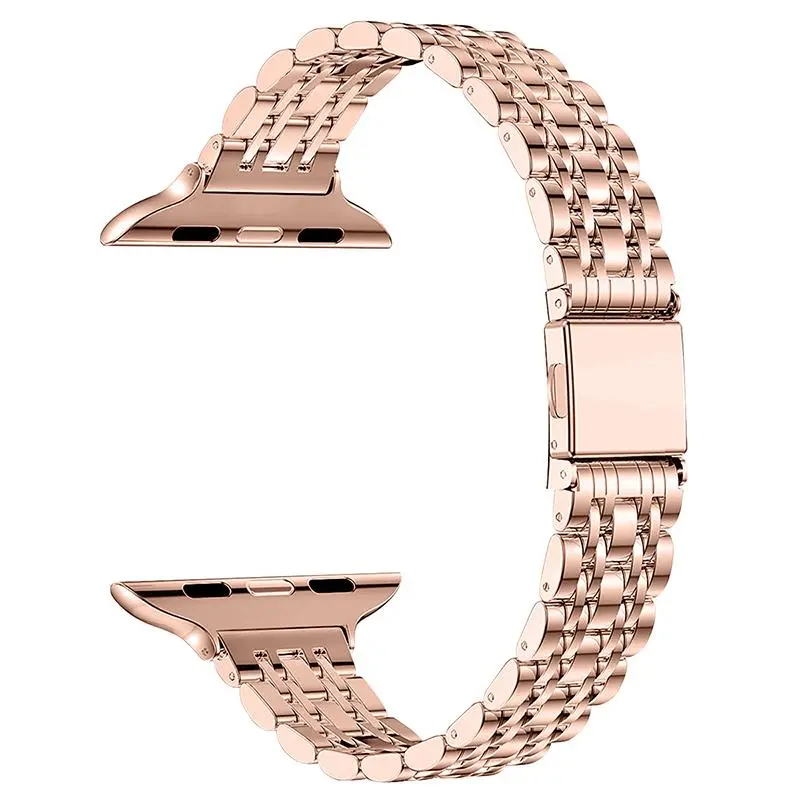 Stainless Steel Smart Watch Band Compatible with Apple Watch (Band Only), Business Smart Watches Band for Women, Fashion Wearable Smartwatch Accessories Compatible with iWatch Series, Valentine's Day Gift 8