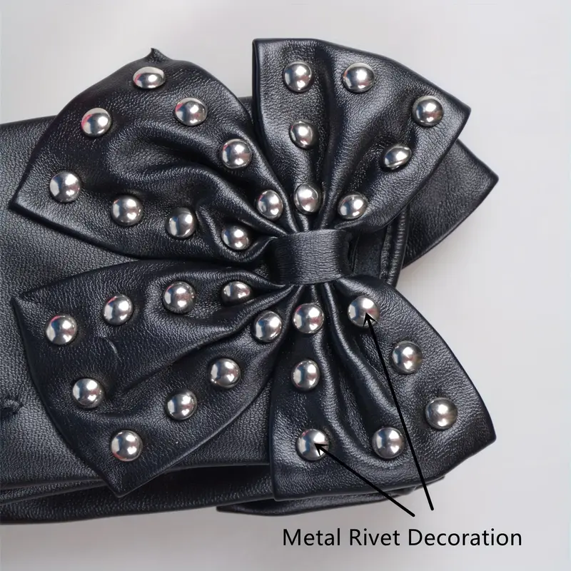 PU Leather Gloves Punk Dance Performance Half Finger Gloves Hip Hop Elastic Gloves Women 3