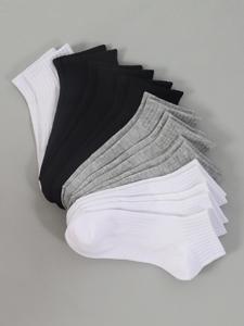 Calcetines cortos para mujer, cómodos y transpirables, paquete múltiple de calcetines simples para uso diario, Calcetinería femenina