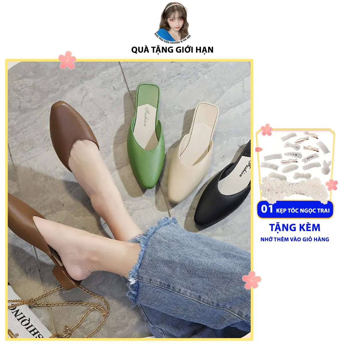 Dép Sục nữ đế bệt chất dẻo êm chân chống nước