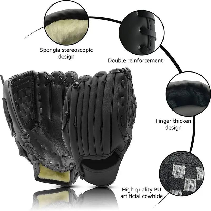 Product Introduction of 1Pcs Durable Outdoor Sport Baseball Glove Practice Equipment Baseball Training Batting Gloves 10.5inch PU Leather Softball Competition Glove For Kids 18