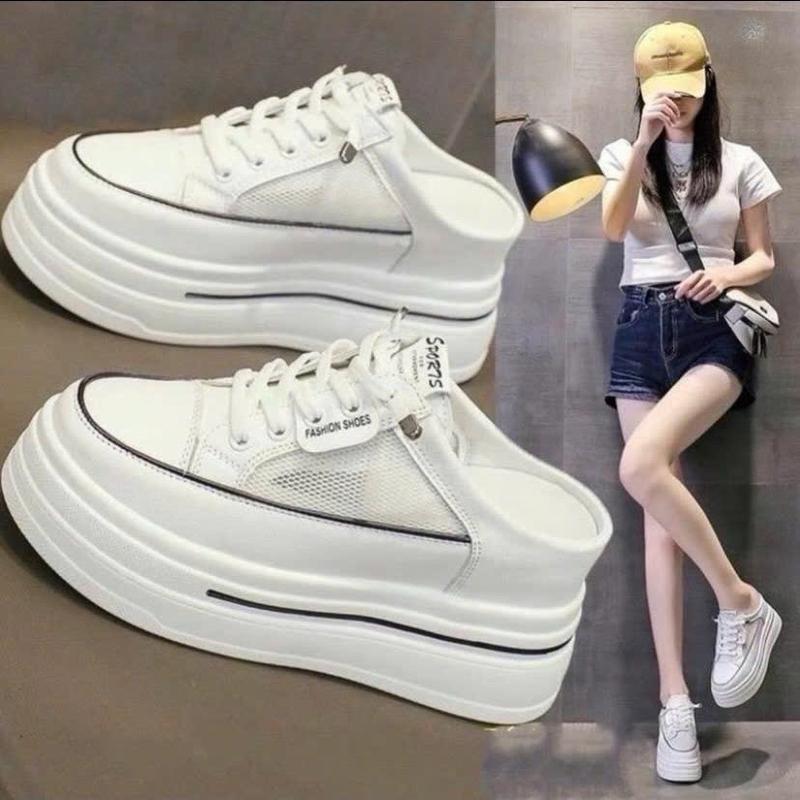 Giày Sục Nữ Thời Trang . Mã 745 . Đế Cao 8 Phân Thoáng Khí Êm Chân- Shoes