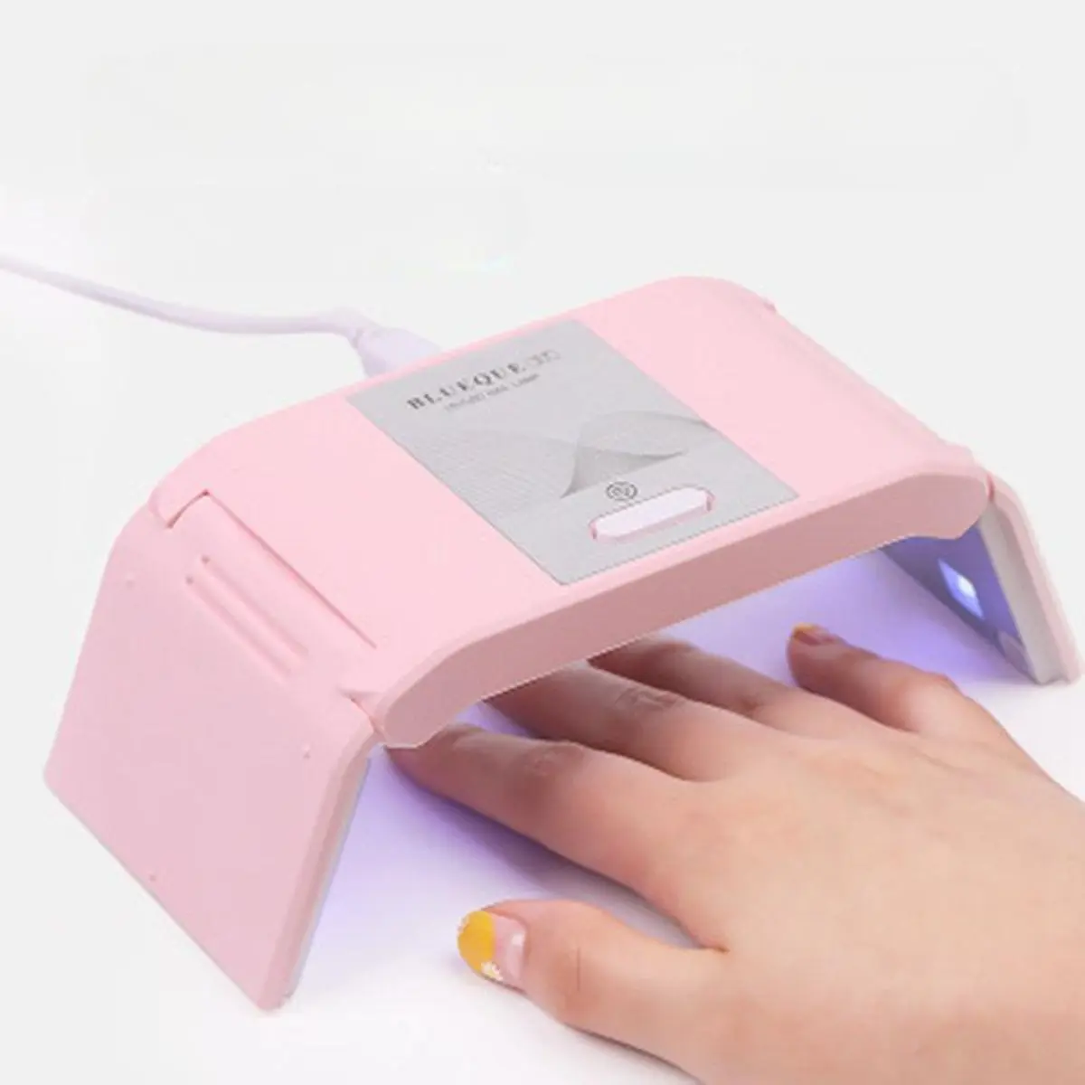 Mini portable household 36W LED nail lamp UV curing machine for gel polish. Rechargeable, foldable LED nail lamp UV drying light with portable design