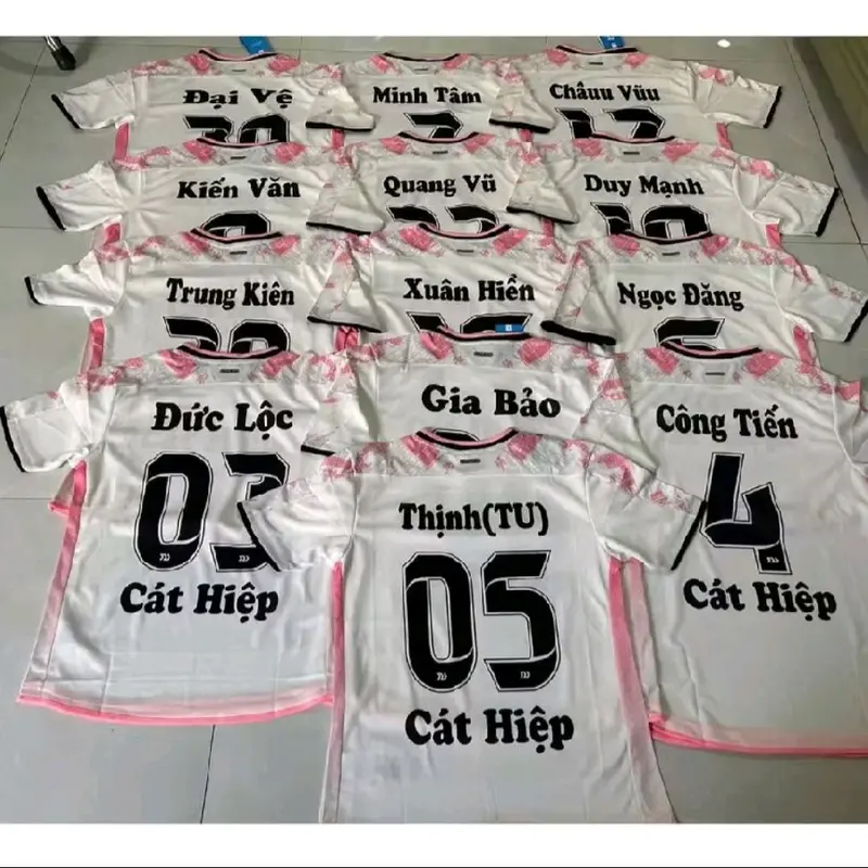 Quần Áo Đá Bóng, Bộ Đồ Đá Banh, Đồ Thể Thao BulBal Trắng Xanh in Tên Số Theo Yêu Cầu 3