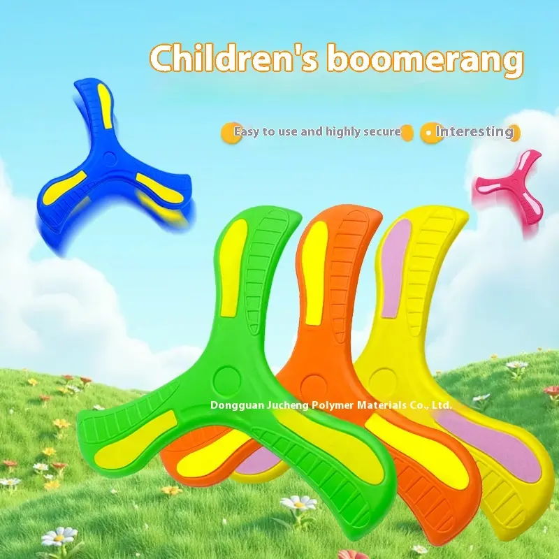 2 Pieces Minimum, Wholesale Outdoor Children's Hand-Thrown Boomerang Parent-Child Interactive Flying Return Three-Leaf EVA Foam Toy Soft Dart