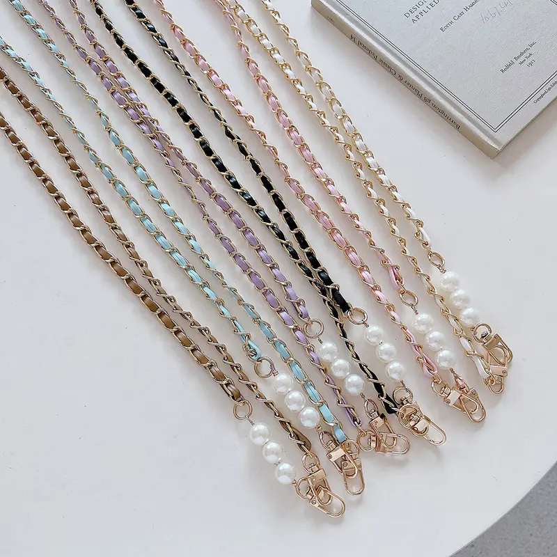 Tali Telepon Lanyard Selempang Hp Phone Straps Gantungan Hape Rantai Kulit Premium Hias Mutiara Mewah Cantik 4
