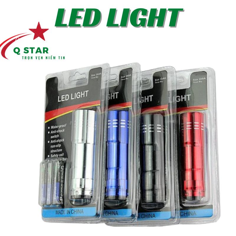 Product Introduction of Led Light Đèn Pin Mini 9 Bóng Led Thiết Kế Kim Loại Sử Dụng Pin AA Có Đi Kèm 3 Pin 6