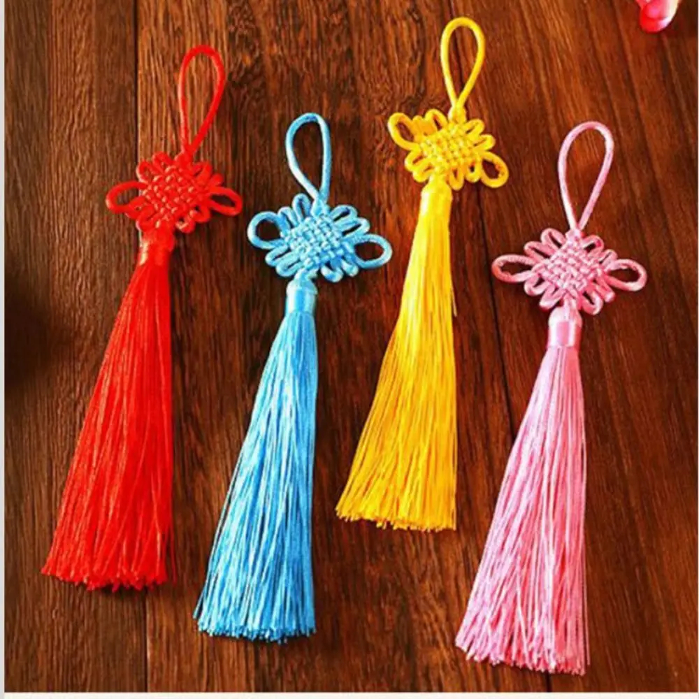 Multicolor Small Size Chinese Knot Tassel Traditional Chinese Style Handmade Chinese Knot Pendant DIY Polyester Gift Box Pendant Car