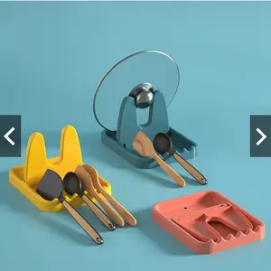 Holder rak lipat tempat alas alat masak dapur spatula sutil ladle sumpit sendok / foldable pot storage rack tatakan tutup panci