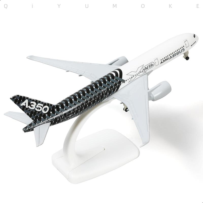 A350 Prototype Airplane Model with Stand, 1 Box 1/300 Diecast Metal Airplane Model, Display Decoration for Aviation Enthusiasts Gifts 6