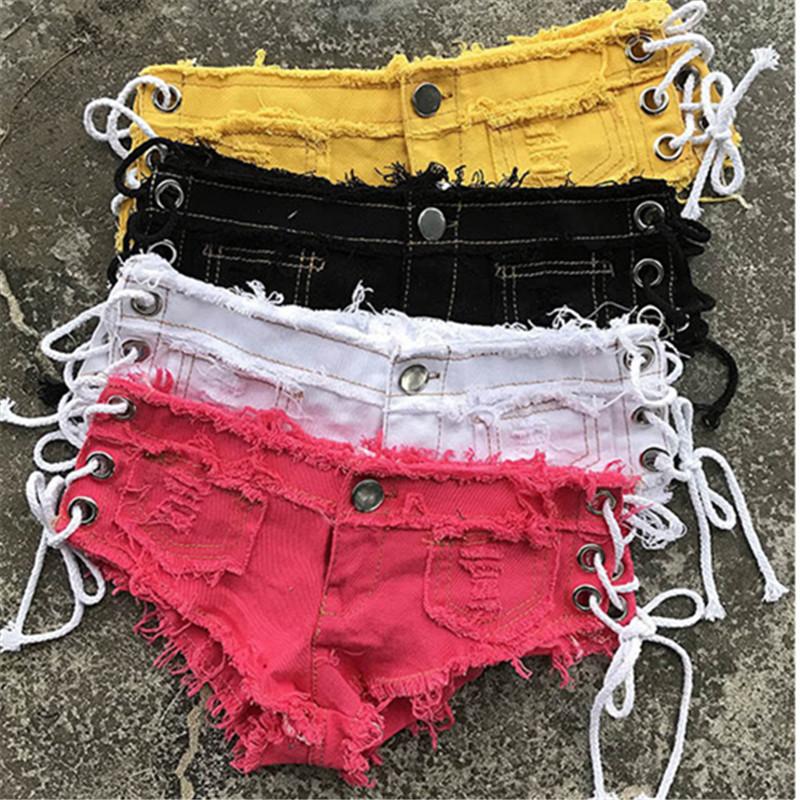 Quần Jean Mini Cho Nữ Quần Ngắn Denim Cạp Thấp Quần Nóng Bỏng