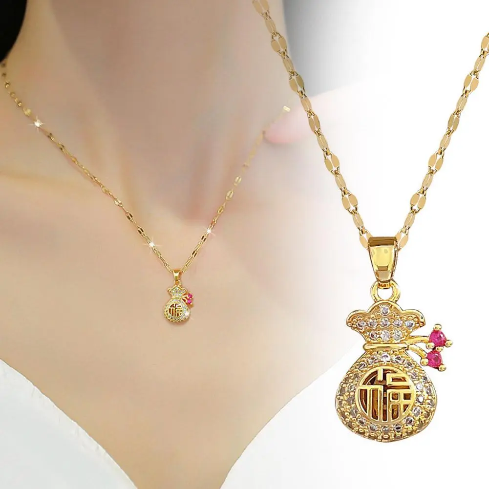 Vòng Cổ Túi Phước Lành, Tinh Tế Và Cao Cấp, Vòng Cổ Cổ Tích Thanh Lịch, Giá Cả Phải Chăng, U9N5