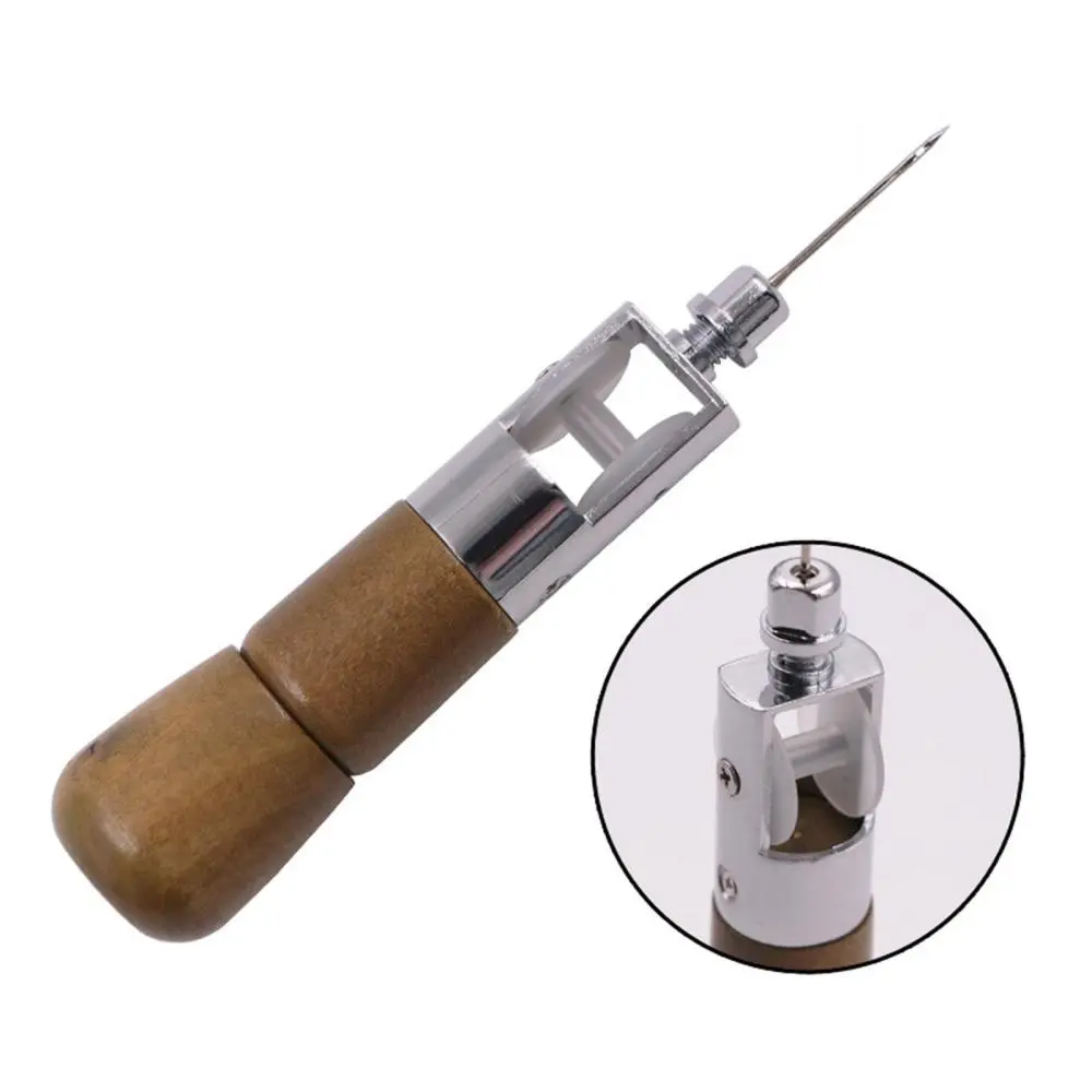 Awl May Da, Dụng Cụ May Vá Tay, Thực Dụng, Cán Gỗ, Thích Hợp Cho Tấm Bạt, Vải Dày, Thắt Lưng Và Giày Bơm Hơi