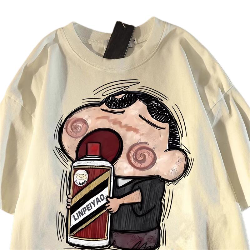 Áo Thun ngắn Tay In Hình Shin-chan Bút Chì Màu Cổ Điển Mỹ, Unisex, Dáng Rộng Vừa Vặn, Phong Cách Hợp Xu hướng Áo Tay Lửng Mùa Hè, Bán Chạy Tại Cửa Hàng, [Giảm Giá Đặc Biệt Tại Cửa Hàng] 5