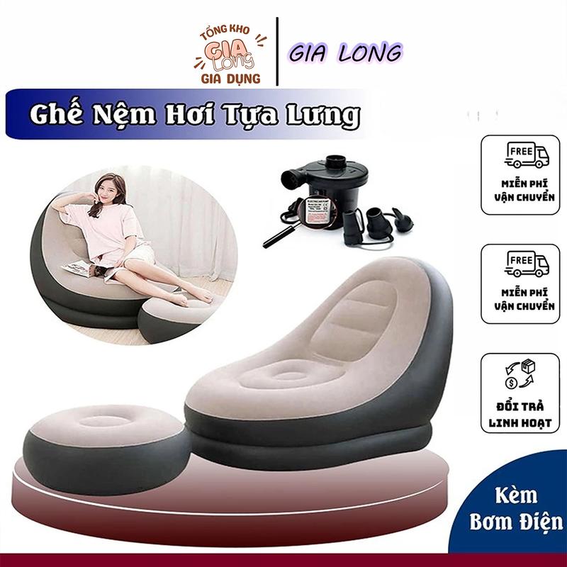 Ghế Đệm Hơi Tựa Lưng, Ghế Hơi Sofa Siêu Êm, Siêu Thư Giãn Hàng Siêu Cấp 0