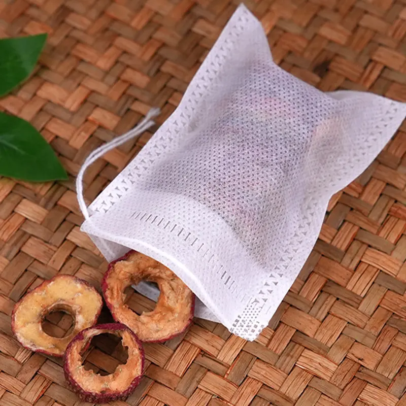 100PCS/Pack Tea Bag Disposable Empty Drawstring Bag String Heat Seal ...