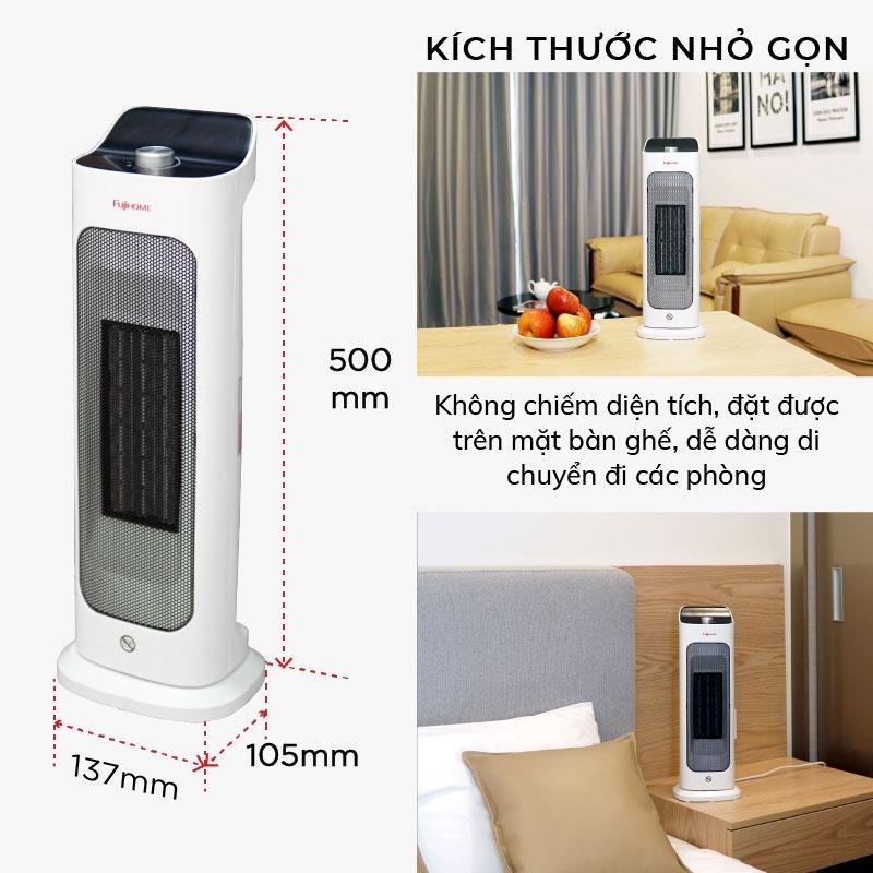 Product Introduction of Quạt sưởi gốm mini không khô da FUJIHOME FH1000 nhập khẩu máy sưởi tự ngắt Sưởi Ấm 8