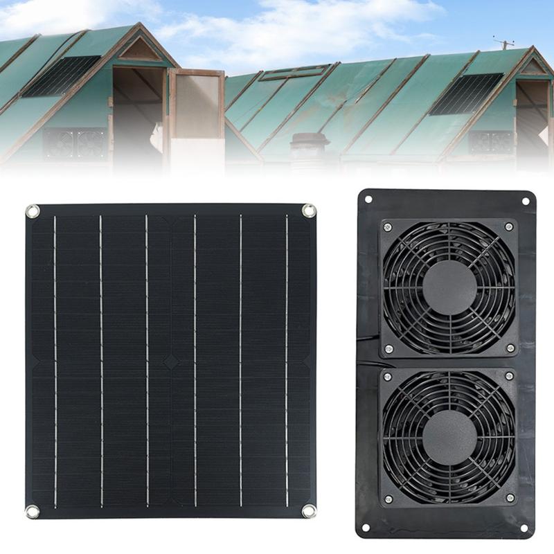 20W Solar Exhaust Fan 6 In Mini Ventilator Solar Panel Powered Fan Air Extractor 8