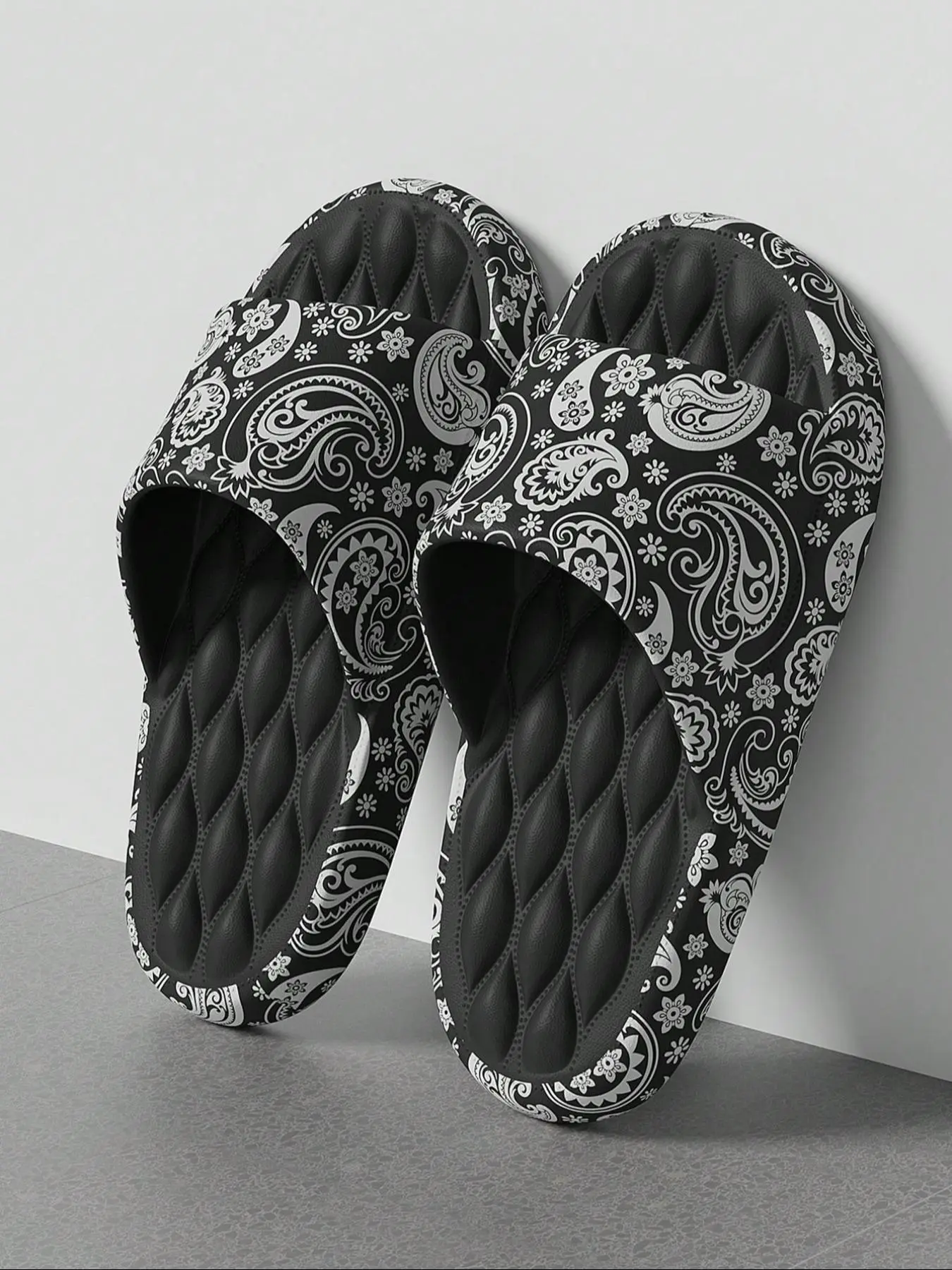 Men's Ethnic Pattern Slippers, Casual Comfortable Home Slippers, Soft Non-slip Slippers for Indoor & Outdoor Wear, Shoes for Men