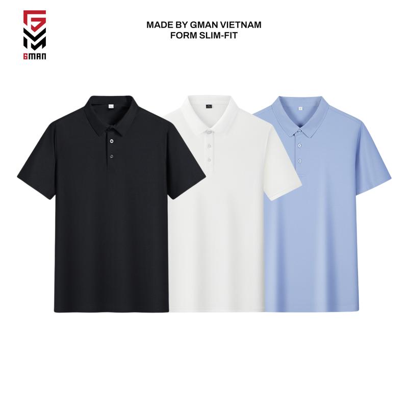 Combo 3 Áo Thun Polo Ngắn Tay Cổ Bẻ Chất Vải Cá Sấu Poly Thái Trẻ Trung Lịch Lãm Shirt polo  fit