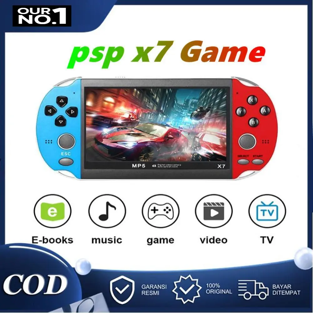 PSP X7 Handheld Gameboy 4.3 Inch HD Large Screen Classic Game Retro ...