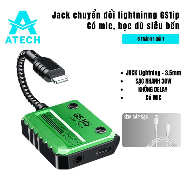 Jack chuyển đổi PLEXTONE GS1 tai nghe 3.5mm có mic sạc nhanh 30W và dây bọc dù siêu bền BH 6 tháng - Usb - Phụ Kiện, Sạc Điện Thoại Kem