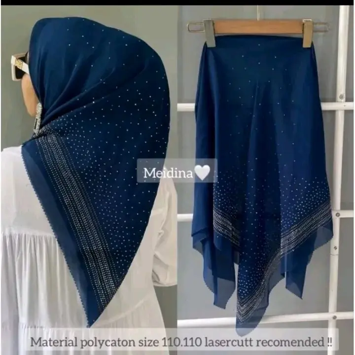 Kerudung Segiempat Payet Potton star / Hijab  Segiempat Pesta