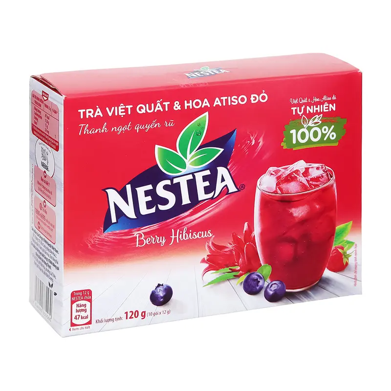 Trà việt quất và hoa atiso đỏ Nestea (Hộp 10 gói x 12g) 1