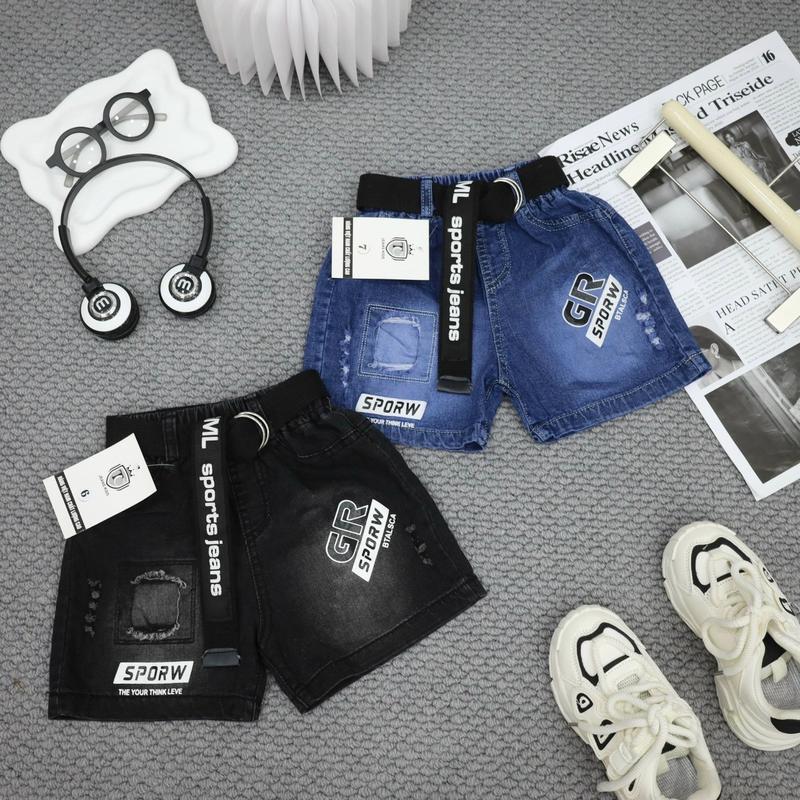 Quần Jean Đùi Cho Bé Trai, Quần Sooc Bò Giấy Cao Cấp Thoáng Mát Mền Mại Cho Bé Trai MEZA KID