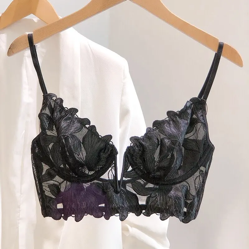 Áo Bra Coset Hoa Đi Biển Đệm Mỏng Siêu Cuốn Hút Ar21 dành cho nữ Đen Trắng