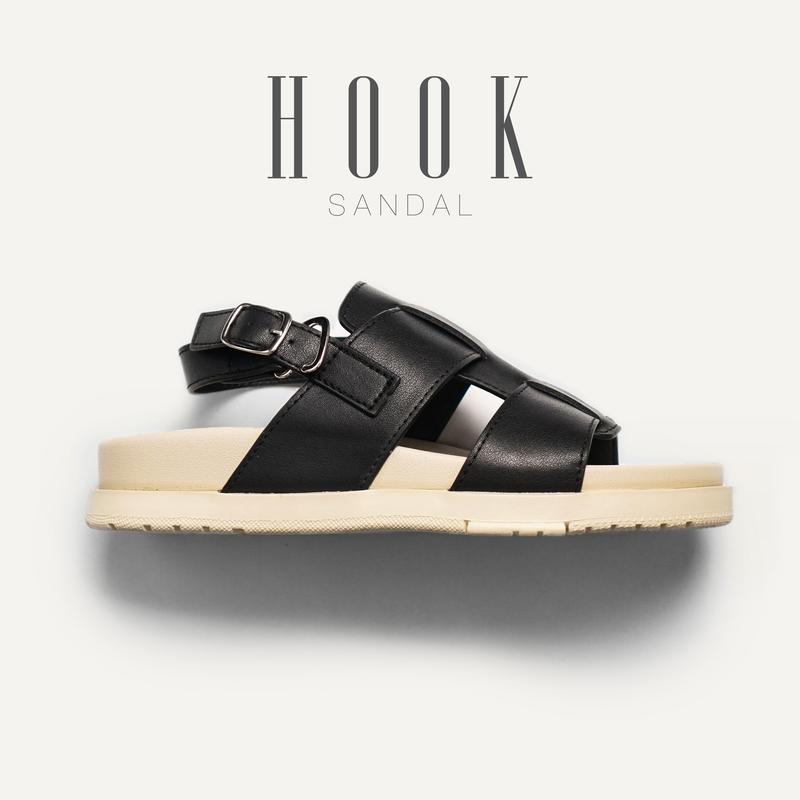  Dép sandal nam dép quai hậu tăng chiều cao chống nước HOOK thời trang công sở Cao Su Đế Bằng 