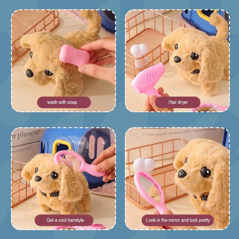 1 Set Children Toys Dogs Walking Can Bark Baby Simulation Boys Plush Cute Pets K5N2 Puppy G8C5 5