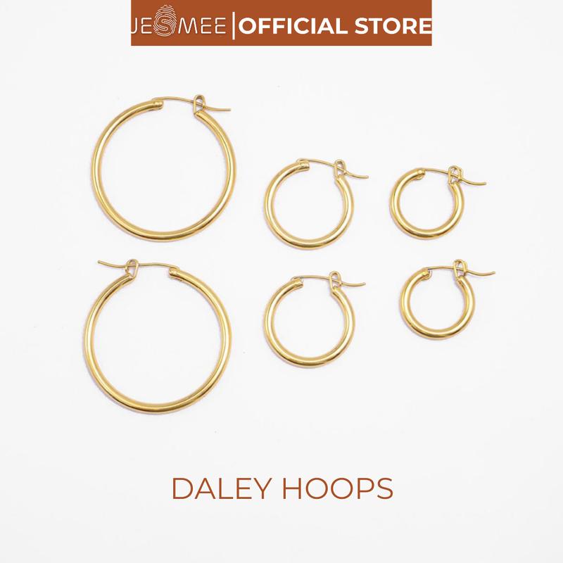 Khuyên Tai Nữ Tròn Thiết Kế Đơn Giản The Daley Hoops Jesmee - E6530