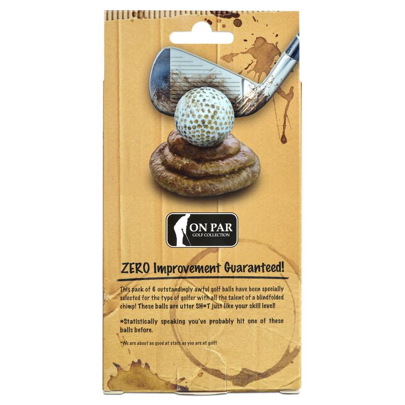 On Par Sh*tty Golf Balls (Pack of 6) PERFECT FATHER'S DAY GIFT 1
