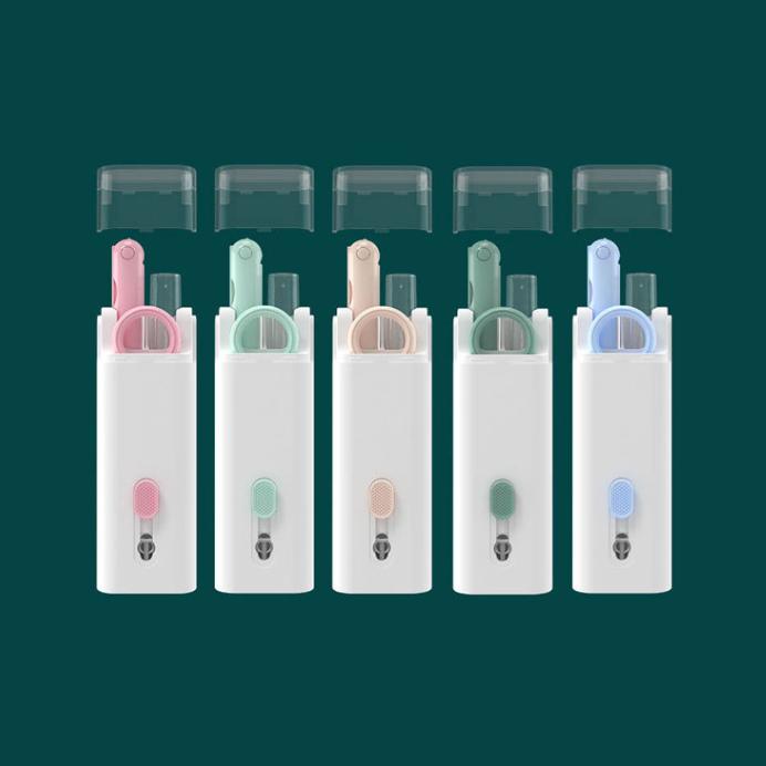 BISA COD 6349 7 in 1 Multifunction Pen Cleaner / Sikat Folding with Key Puller Pembersih Cleaning 6