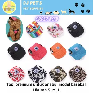 topi anjing dan kucing topi sporty premium untuk anabul