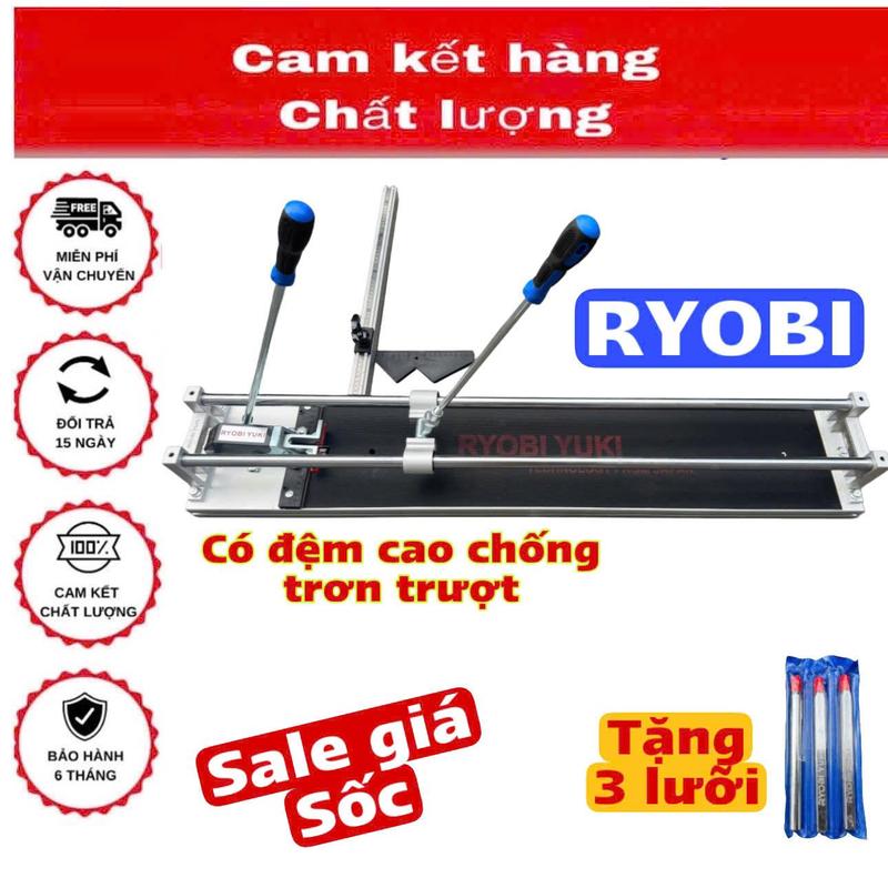 Bàn cắt gạch  RYOBI QC RYOBI YUKI  loại 8 tất dùng để cắt gạch dài 80cm có đòn bẩy trợ lực dụng cụ cầm tay giá sĩ