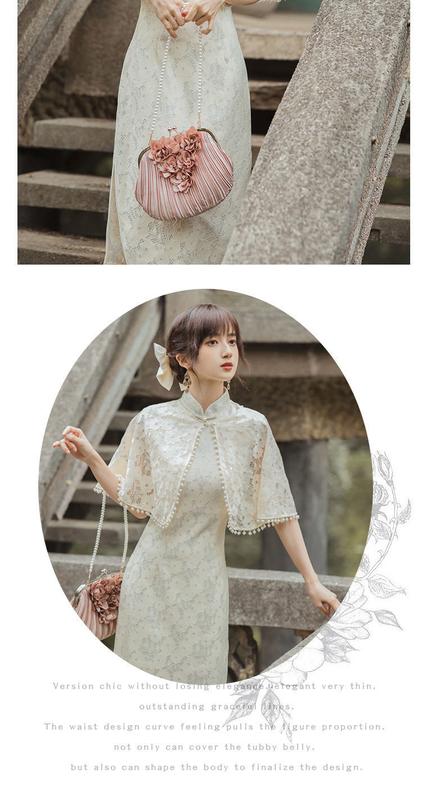 Product Introduction of Improved Cheongsam 2024 New Two-Piece Suit National Style Daily Wearable Summer Lace Young High-End Elegant Women 11