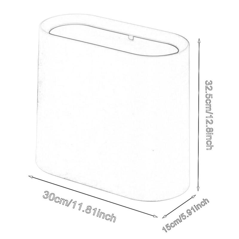Product Introduction of Slim Trash Can Wastebasket Garbage Can Washable Stylish Narrow Garbage Bin Waste Bin for Living Room Bedroom Toilet Office 0