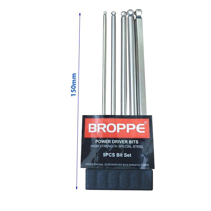 Mũi lục giác cho máy bắn vít. Bộ lục giác đầu bi đầy đủ kích thước hãng BROPPE cao cấp 7