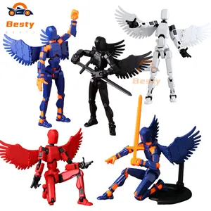 【Besty】Dummy 13 Action Figure/Dummy 3D Joint Movable Action Figurines Lucky 13 Multi-sendi/Mainan Pergeseran Bentuk Bergerak Multi-Sendi/Dummy Titan 13 Action Figure