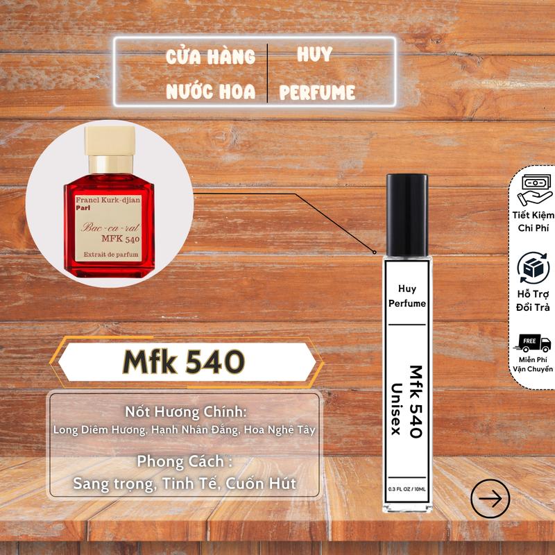 Nước Hoa MFK 540 Unisex Xịt Thơm - Tinh Tế Cuốn Hút - Sang Trọng Perfume Cosmetic Women Tinh Dầu