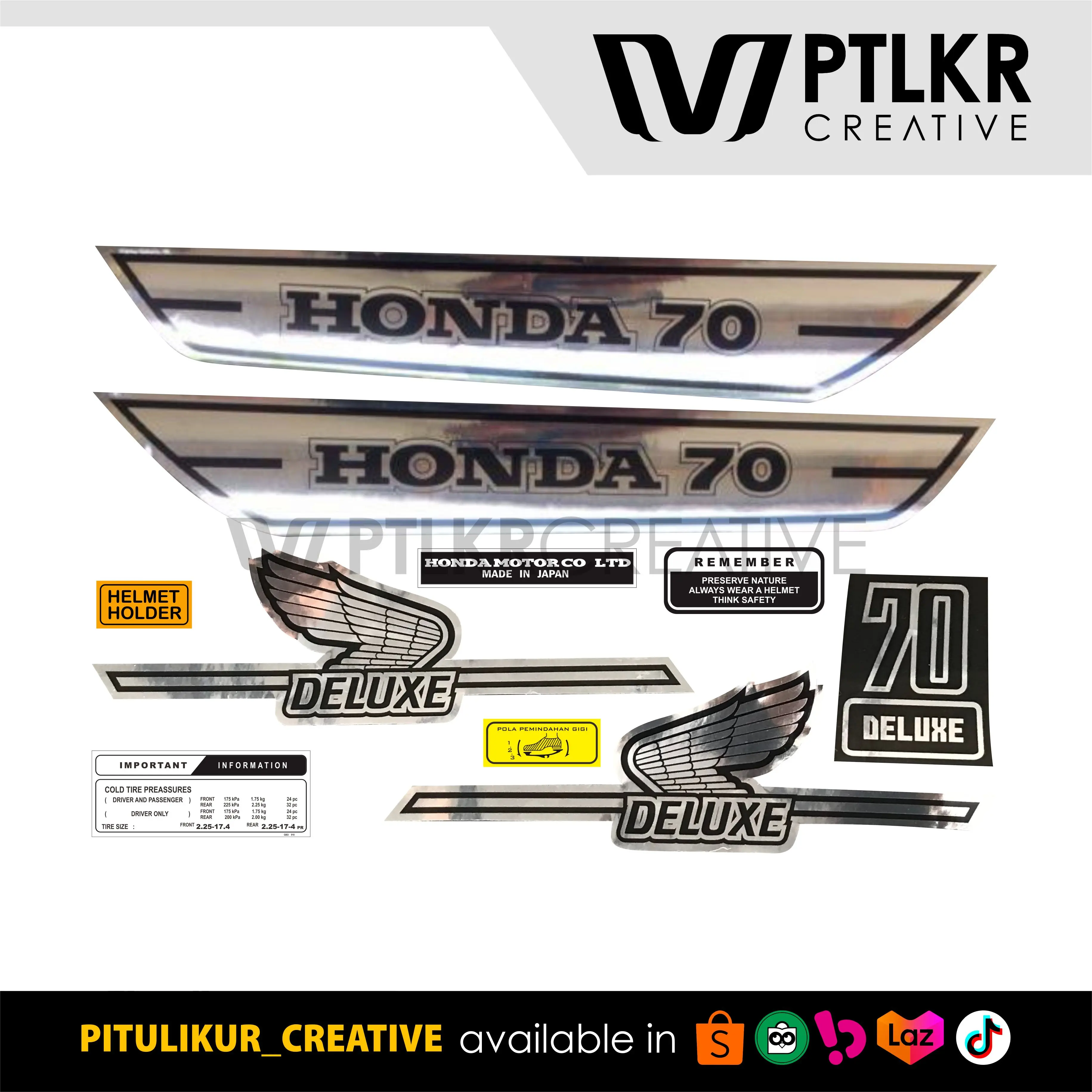 Striping stiker C70 Silver Custom