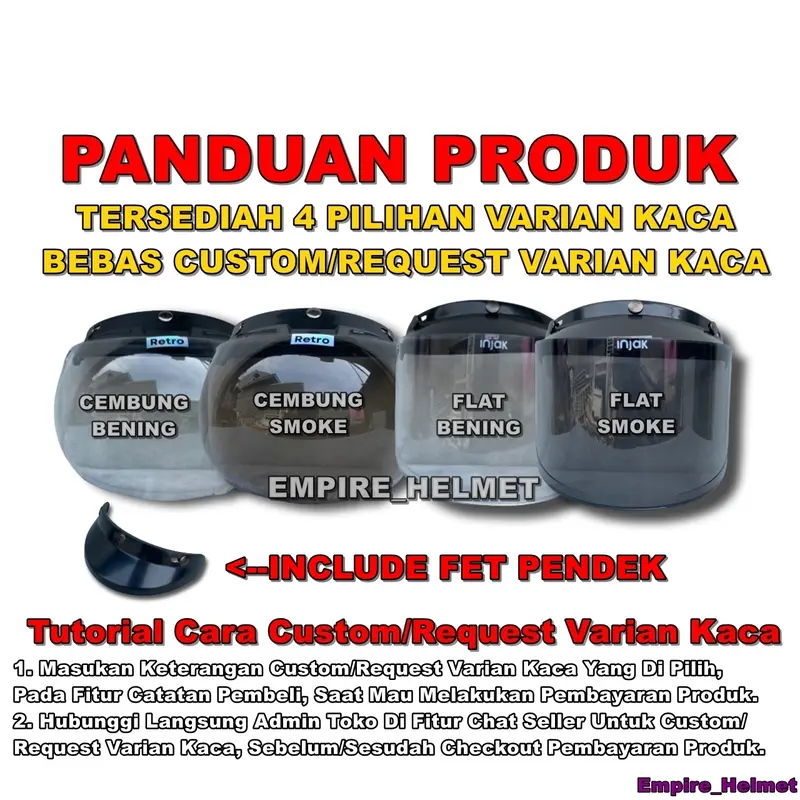 Helm Half Face Bogo Identik Cargloss Pria Wanita Dewasa Standar SNI Helem Retro Full Leher Completable Perempuan Hijab 1