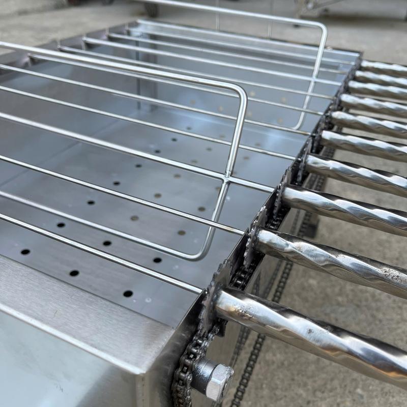 Bếp Nướng Than Hoa INOX 304 - Siêu Bền, Có Motor , tai xách 5