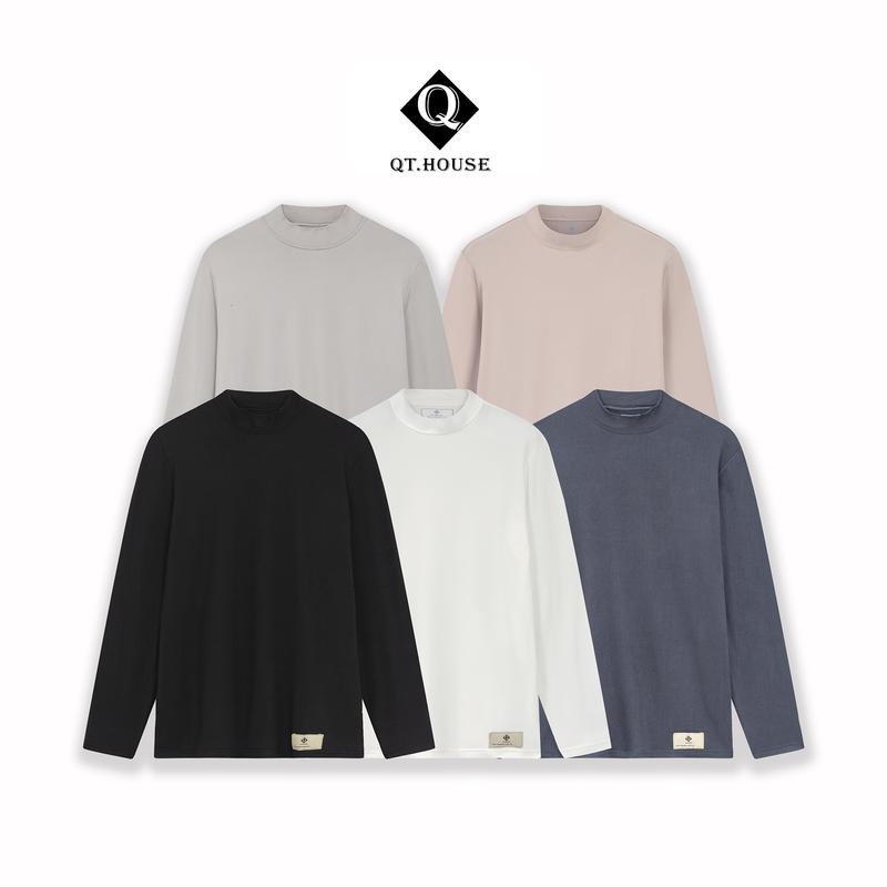 Xả kho Áo giữ nhiệt nam cổ cao form regular fit Qthouse Menswear